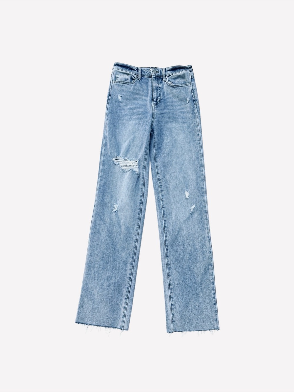 78 & Sunny Jeans Womens Size 10 Straight high Rise Stretch Blue Denim